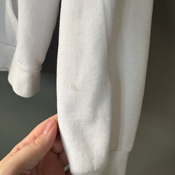 Barbie size small White Hoodie with Pink Barbie Logo, full front zip - Picture 5 of 8